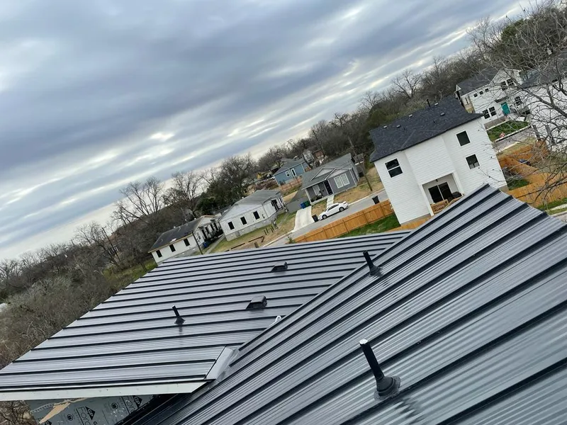 Standing seam metal roof panels with vents for Skylight Repair in Kosciusko
